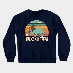 Trike or Treat - A Dinosaur Halloween Crewneck Sweatshirt